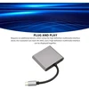 Usb c į dual hdmi adapteris, 4 viename doko stotis su hdmi + usb 3.0 + 100w pd įkrovimo prievadu, 4k@30hz usb c į hdmi keitiklis, palaiko veidrodinį ir išplėstinį režimus, plug and play