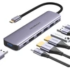 Usb c į dual hdmi adapteris, Newmight 7 viename usb c dokas su dviem monitoriais, 2 hdmi, 3 usb3.0, 100w pd, usb c 3.0 jungtimis, suderinamas su Dell, hp, iphone 15 serija