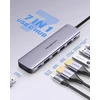 Usb c į dual hdmi adapteris, Newmight 7 viename usb c dokas su dviem monitoriais, 2 hdmi, 3 usb3.0, 100w pd, usb c 3.0 jungtimis, suderinamas su Dell, hp, iphone 15 serija