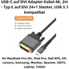 Usb-c į Dvi kabelis 4k, 2m