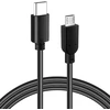 Usb-c į Micro Usb 2.0 kabelis (2 vnt.) - 0.3m, greitas įkrovimas ir duomenys