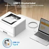 Usb C į Usb B Kabelis 2m Baltas