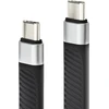Usb-c į Usb-c kabelis, 100w Pd, 40gbps, 0.13m, juodas