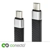 Usb-c į Usb-c kabelis, 100w Pd, 40gbps, 0.13m, juodas