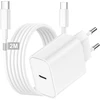 Usb c įkroviklis ir 2 m įkrovimo laidas, skirtas iphone 16/16e/16 pro/16 pro max/15/15 pro max/15 plus/ipad air, 20 w usb c greitasis įkroviklis, maitinimo kištukas, usb c maitinimo adapteris su greito įkrovimo laidu