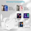 Usb c įkroviklis ir 2 m įkrovimo laidas, skirtas iphone 16/16e/16 pro/16 pro max/15/15 pro max/15 plus/ipad air, 20 w usb c greitasis įkroviklis, maitinimo kištukas, usb c maitinimo adapteris su greito įkrovimo laidu