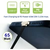 Usb-c kampinis 90 laipsnių 65w Pd greito įkrovimo laidas 75mm