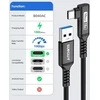 Usb C Kampinis Kabelis 1.5m, 10 Gbps, Usb 3.1 Gen 2