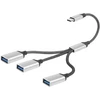 Usb-c Otg daliklis: 2x Usb-a moteriškas, 20 cm