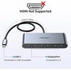 Usb-c šakotuvas su 3x Displayport 1.4, 4k@60hz