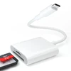 Atminties kortelė Usb c sd kortelių skaitytuvas, skirtas iphone 15, 104 mb/s usb c 3.0 sd kortelių skaitytuvas 2 tb talpos, 2 viename micro sd į type c adapteris kameros atminties kortelių skaitytuvas su dviguba jungtimi, skirtas sdhc sdxc tf uhs-i kortelėms, skirtas mac/n