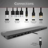 Usb-c stotelė su aktyviu aušinimu, 2x 4k ekranai, Ethernet