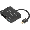 Usb c xqd kortelių skaitytuvas, 5 gbps didelės spartos kelių kortelių skaitytuvas, flash atminties kortelių skaitytuvas su led darbo ekranu, suderinamas su usb 3.0/2.0, plug and play