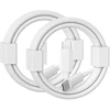 Usb c–usb c kabelis, skirtas iphone 16/15 įkrovimo kabeliui, [2 vnt. po 2 m] type-c pintas kabelis, suderinamas su iphone 16/15 plus, 15/16 pro max, iphone 16e, ipad air 6, airpods 4/airpods pro 2 įkrovimu