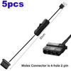 Usb į 4-pin Molex ventiliatoriaus maitinimo laidas su jungikliu (30 cm)