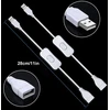 Usb prailginimo laidas su jungikliu (baltas)