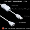 Usb prailginimo laidas su jungikliu (baltas)
