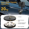 Utebit magnetinis kameros laikiklis su 360 laipsnių besisukančia galvute, super magnetinis 66 mm magnetinis pagrindas su išmaniojo telefono laikikliu, aliuminio lydinio ir gumos danga, vertikali apkrova 20 kg