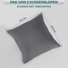 Utopia Bedding - pagalvėlės užvalkalas 60 x 60 cm, 2 vnt. rinkinys - pagalvės užvalkalas 60 x 60 cm, 100% šlifuota mikropluošto medžiaga su užlenkiamu užsegimu - raukšlėms, blukimui ir purvui atsparus pagalvėlių užvalkalai 60 x 60 cm - pilkas
