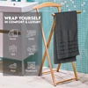 Rankšluostis Utopia Towels, 4 vnt. prabangių viskozinių vonios rankšluosčių rinkinys, 100% žiedu verpta medvilnė (68,9 x 137,2 cm), labai gerai sugeriantys, aukščiausios kokybės rankšluosčiai viešbučiams, Spa ir vonios kambariams (pilki)
