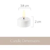Uyuni Lighting Led arbatinės žvakutės 3.9 x 4.7 cm - tealight 400 baltas plain - led arbatinė žvakutė su nuotolinio valdymo pulteliu ir laikmačiu, su baterija, 400 valandų degimo laikas