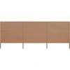 Uždanga nuo vėjo, 3 plokštės, taupe spalvos, 400x80cm, audinys