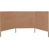 Uždanga nuo vėjo, 3 plokštės, taupe spalvos, 400x80cm, audinys