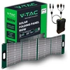 V-tac fotovoltinė saulės baterija, nešiojama, sulankstoma, universali 160w monokristalinė įkroviklio maitinimo stotis, saulės kabelis ir Xt60+dc prievadas, Usb-a ir Type-c prievadai, atspari vandeniui Ip67