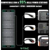 V-tac fotovoltinė saulės baterija, nešiojama, sulankstoma, universali 160w monokristalinė įkroviklio maitinimo stotis, saulės kabelis ir Xt60+dc prievadas, Usb-a ir Type-c prievadai, atspari vandeniui Ip67