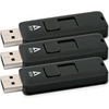 V7 Vf24gar-3pk-3e Slider Usb 2.0 atmintinė 4 Gb, juoda (3 vnt. pakuotė)