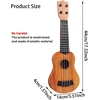 Vaikiška gitara, 44 cm mini gitara, ukulele vaikams, gitara vaikams su 4 reguliuojamomis stygomis, ukulele gitaros žaislas mažyliams, pradedantiesiems, berniukams, mergaitėms, žaislinė gitara (44 cm)