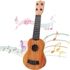 Vaikiška gitara, 44 cm mini gitara, ukulele vaikams, gitara vaikams su 4 reguliuojamomis stygomis, ukulele gitaros žaislas mažyliams, pradedantiesiems, berniukams, mergaitėms, žaislinė gitara (44 cm)