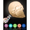 Vaikiška naktinė lemputė, usb įkraunama spalvinga kaukolės galvos pliaukštelėjimo lempa su nuotolinio valdymo naktine lempute, halloween led kaukolės šviesos baro stalo dekoracijos šauni gimtadienio staigmena dekoratyvinė dovana