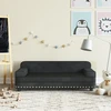 Fotelis Vaikiška sofa, juodos spalvos, 90x53x30cm, aksomas