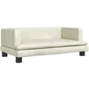 Fotelis Vaikiška sofa, kreminės spalvos, 80x45x30cm, aksomas