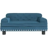 Fotelis Vaikiška sofa, mėlynos spalvos, 70x45x30cm, aksomas