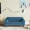 Fotelis Vaikiška sofa, mėlynos spalvos, 70x45x30cm, aksomas
