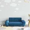 Fotelis Vaikiška sofa, mėlynos spalvos, 70x45x33cm, aksomas