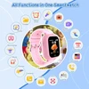 Vaikiškas išmanusis laikrodis su telefono sim, sms, 25 žaidimais, sos, kamera, žadintuvu, muzika, pedometru, žibintuvėliu, skaitikliu, rašymo funkcija, vaikiškas laikrodis berniukams ir mergaitėms 4-12 metų, dovana studentams (rožinis)