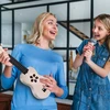 Vaikiškas ukulele 21 colio „pasidaryk pats“ ukulele, natūralaus medžio „pasidaryk pats“ ukulele rinkinys, pradedantiesiems, mėgėjams, vaikams, suaugusiems, nešiojamas 4 stygų ukulele, lengvas surinkimas