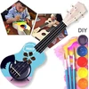 Vaikiškas ukulele 21 colio „pasidaryk pats“ ukulele, natūralaus medžio „pasidaryk pats“ ukulele rinkinys, pradedantiesiems, mėgėjams, vaikams, suaugusiems, nešiojamas 4 stygų ukulele, lengvas surinkimas