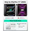 Vaitasy dėklas, skirtas Ipad Pro 11 2024 (m4) 11 colių planšetiniam kompiuteriui, verslo Pu odos apsauginis dėklas, skirtas Ipad Pro 11 2024 su kortelių lizdo stovu, juodas