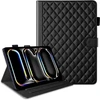 Vaitasy dėklas, skirtas Ipad Pro 11 2024 (m4) 11 colių planšetiniam kompiuteriui, verslo Pu odos apsauginis dėklas, skirtas Ipad Pro 11 2024 su kortelių lizdo stovu, juodas