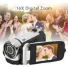 Vaizdo kamera, 1080p 16mp 16x priartinimas hd 2.4 colių pasukamas ekranas, rankinis vaizdo įrašymo įrenginys su papildomu apšvietimu ir 1/4 colio sriegio anga paaugliams pradedantiesiems