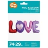 Valentino folinis balionas Love užrašas didelis 74 cm Godan Balon romantiškas