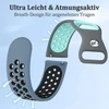 Vancle laikrodžio dirželis 22 mm vyrams moterims, vandeniui atsparus silikoninis dirželis 22 mm, išmaniųjų laikrodžių priedai, dviejų atspalvių kvėpuojanti apyrankė vyrams moterims