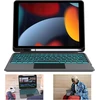 Vankeypad klaviatūros dėklas, skirtas ipad 9th 2021/8th 2020/7th 2019th generation 10.2 colių/air 3/ipad pro 10.5: nuimamas 7 spalvų apšviestas klaviatūros dėklas, azerty klaviatūra su jutikliniu kilimėliu