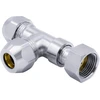 Varioan 10360 3/8" žalvarinis T-formos jungiklis, chromuotas