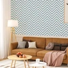 Varypaper tapetai dryžuoti mėlyni balti modernūs lipnūs tapetai lipni siena 44,5 cm x 200 cm lipni plėvelė raštuota lipni plėvelė baldams geometriniai tapetai svetainės miegamasis