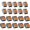 Vasalat Wago 222 gnybtų 2/3 gyslų 4 mm² rinkinys, jungiamieji gnybtai, pilka/oranžinė